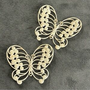 Burwood Butterflies Set Of 2 Wall Hanging Vintage